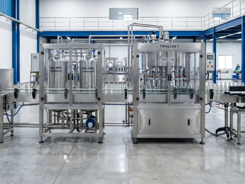 Highly automatic filling line for precise and high volume production