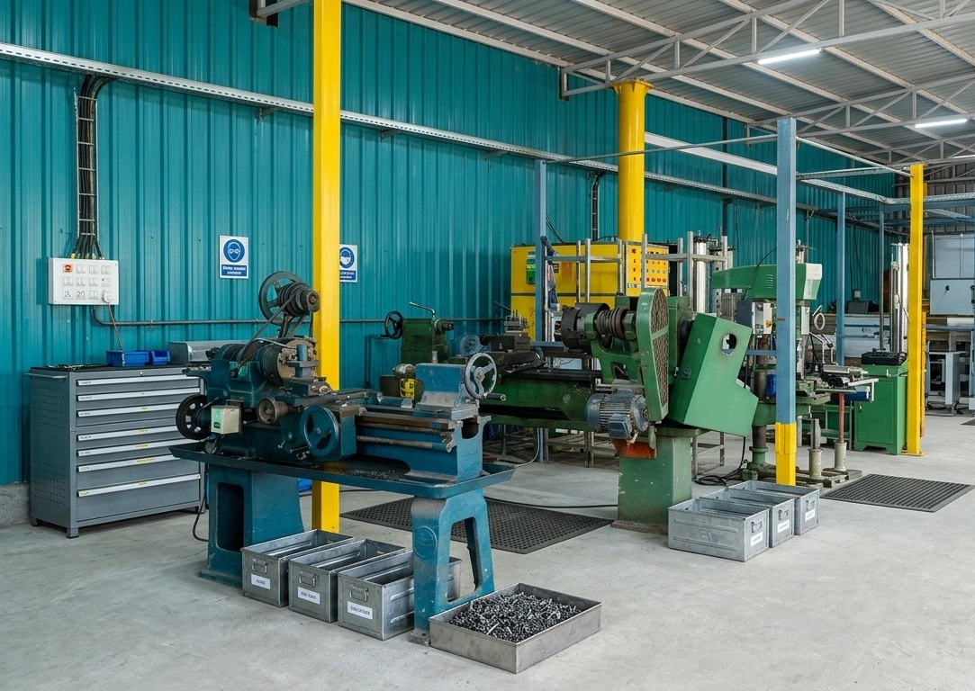 image featuring workshop and machinery.