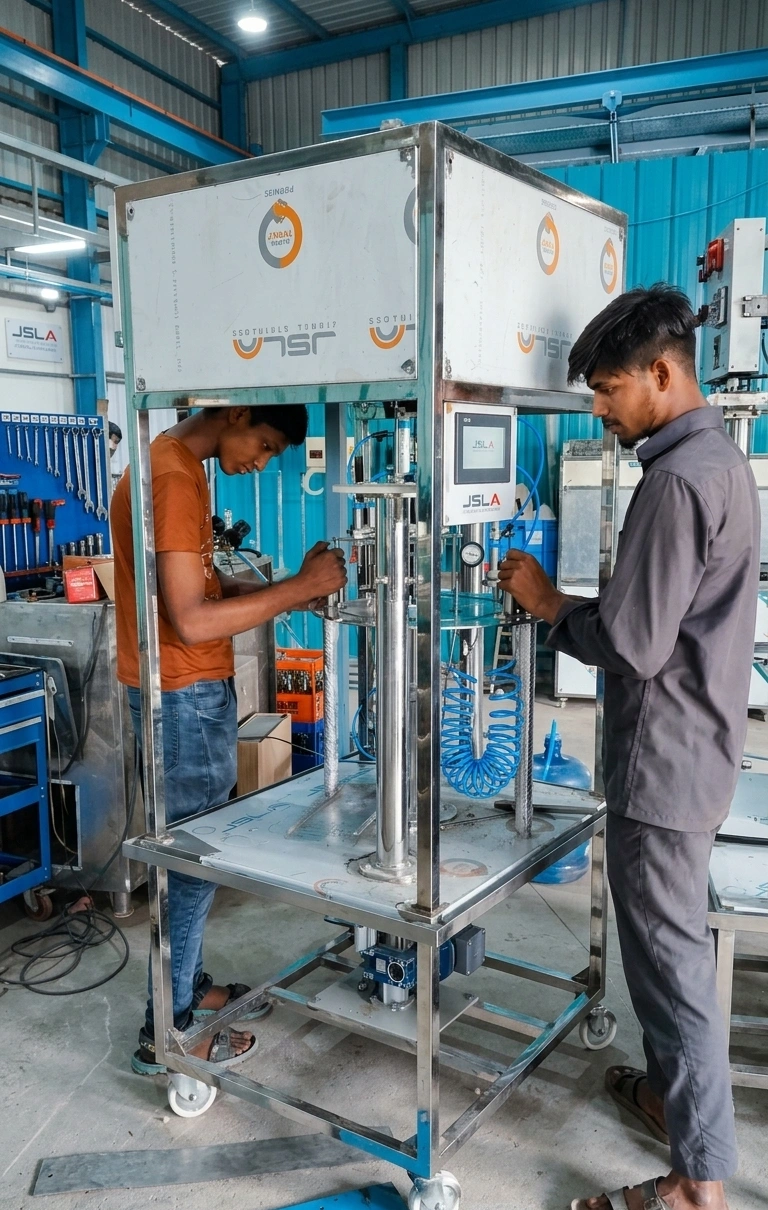 Rotary machine assembling work on going