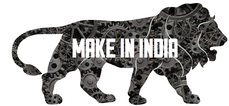image feature logo of make in india initiative by goverment of india.